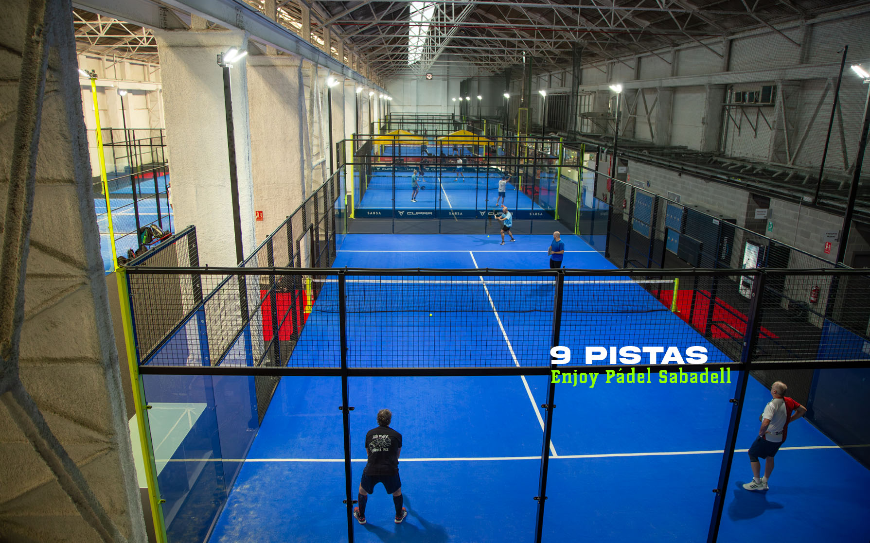 9 pistas disponibles enjoy padel sabadell